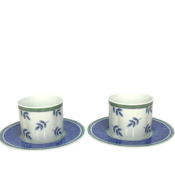 Villeroy & Boch Switch 3 1996-2020 Retired Castell Flat Cup and Saucer-Set of 2 - Picture 4 of 8